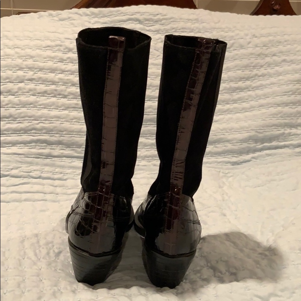 Van Eli Black/Brown Patent Leather/Suede,  Size 9N - Picture 4 of 7